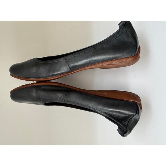 Josef Seibel Women’s Leather Flats EU40 Black Ballet Slip-On Comfort Shoes - Picture 6 of 9